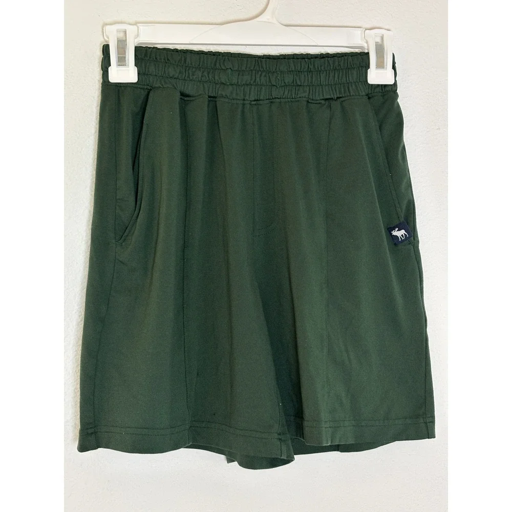 Abercrombie Kids Active Shorts Girls 11/12 Dark Green Elastic Waist Pockets